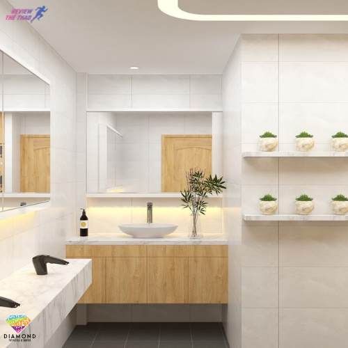 Phòng xông hơi khô hiện đại tại Diamond Fitness Center