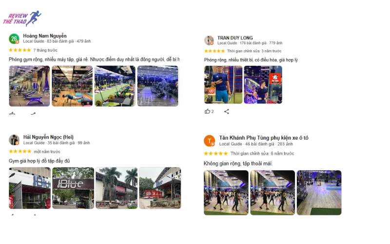 Đánh giá thật từ người tập tại Blue Gym