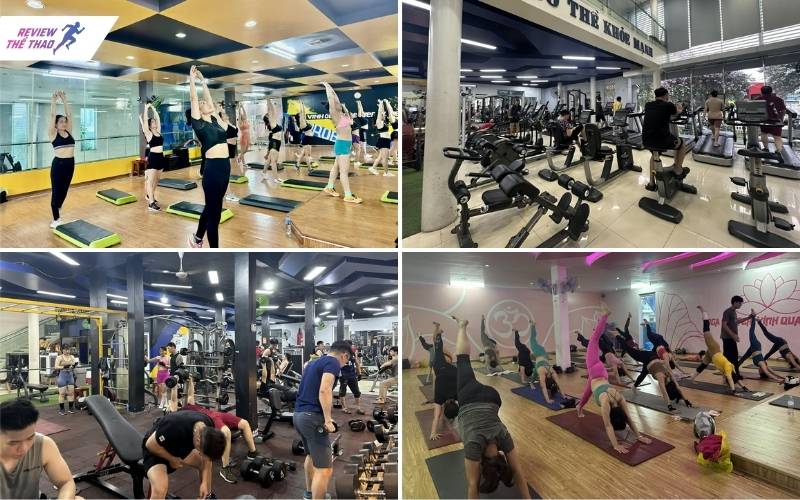 Phòng gym Hải Phòng Vinh Quang trang bị đầy đủ thiết bị tập luyện